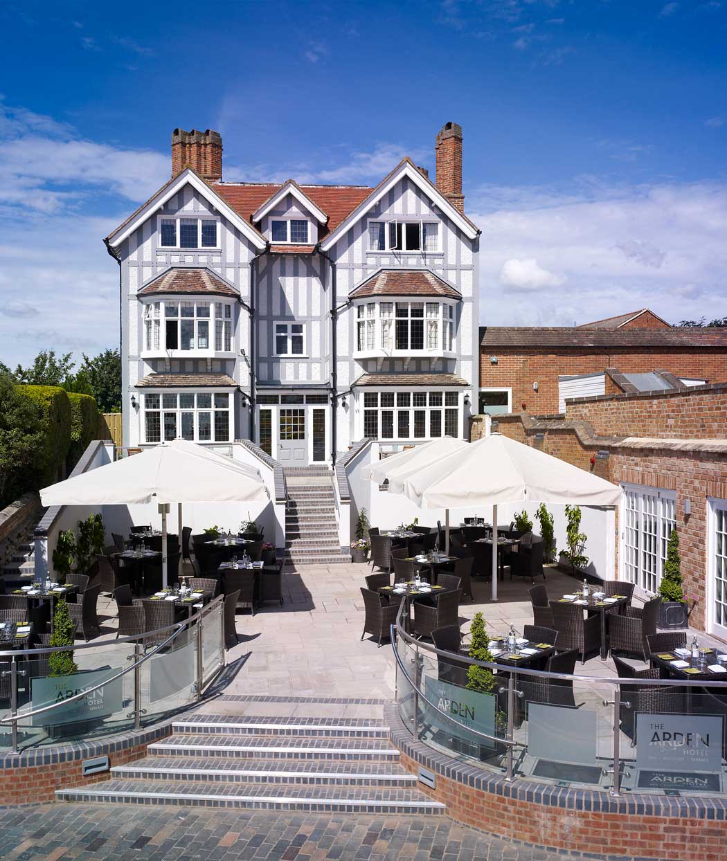 The terrace is a lovely spot for a drink or a bite to eat on a sunny day. (Photo: The Arden Hotel)