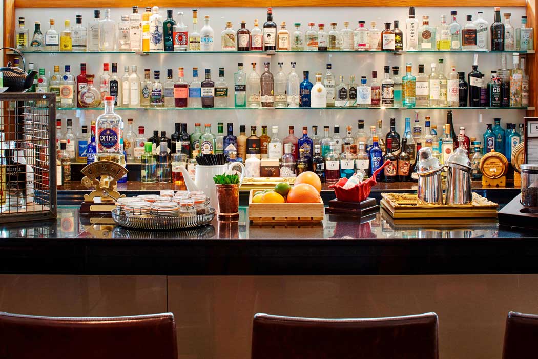 The G&Tea bar features a choice of over 180 different varieties of gin. (Photo: Marriott)