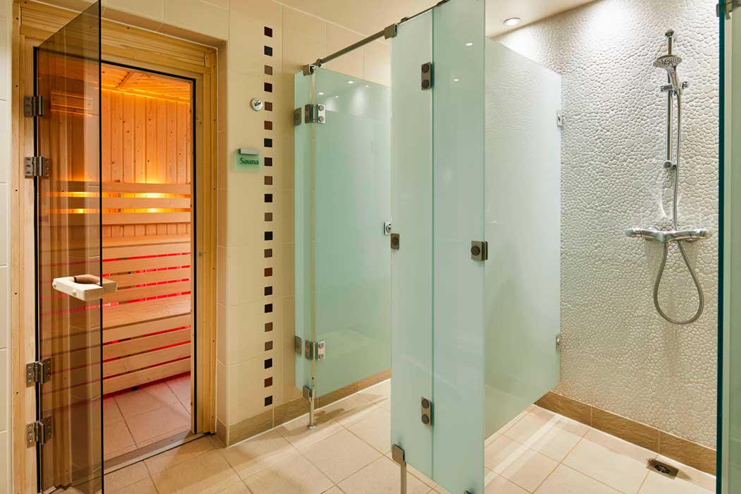 The hotel’s fitness centre includes a sauna. (Photo: Marriott)