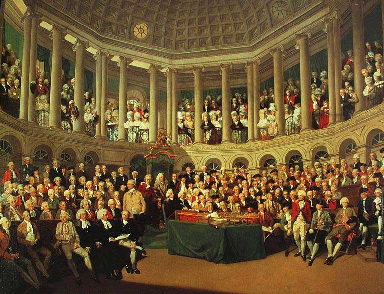 The Irish House of Commons by Francis Wheatley is one of many paintings in Lotherton Hall’s significant art collection. 