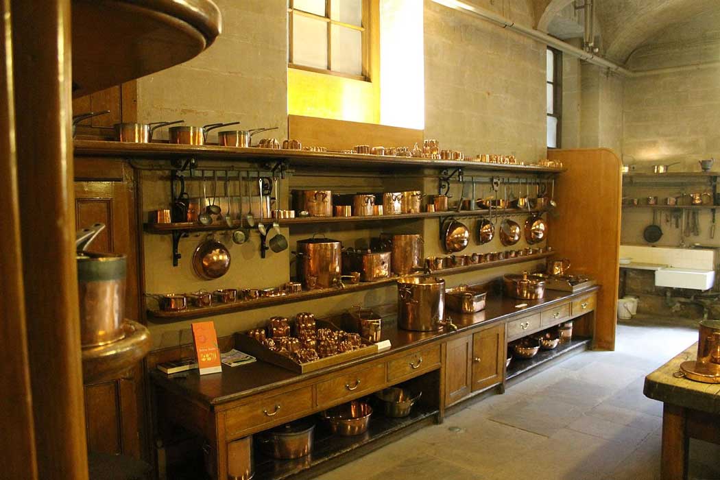 It takes a team of volunteers 50 hours each year to clean the 250 copper pots and utensils in Harewood House's Old Kitchen. (Photo: Graham Elsom [CC BY-SA 2.0])
