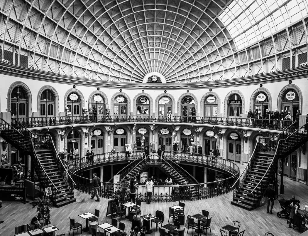 Leeds Corn Exchange is an iconic Victorian-era building in the centre of Leeds that has been reimagined as a boutique shopping centre for independent retailers.