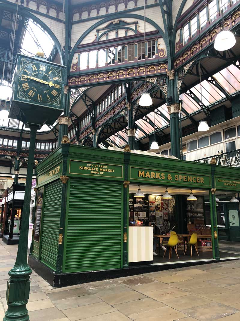 The market stall at Leeds Kirkgate Market where Marks and Spencer first traded. (Photo © 2024 Rover Media)