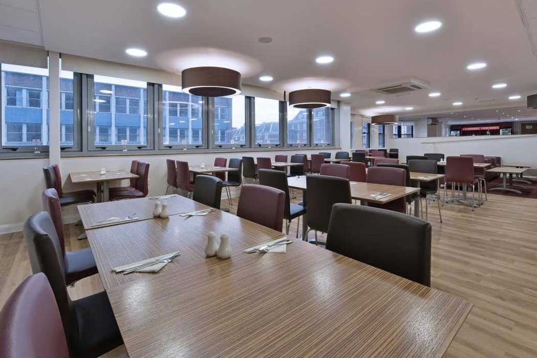 This Travelodge has its own bar and restaurant but it is about as charming as a hospital cafeteria. (Photo © Travelodge)