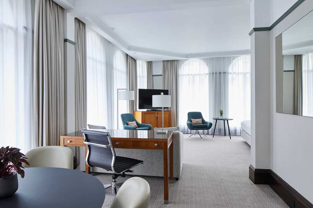 The Junior Suite offers more space with separate living and sleeping areas. (Photo: Marriott)