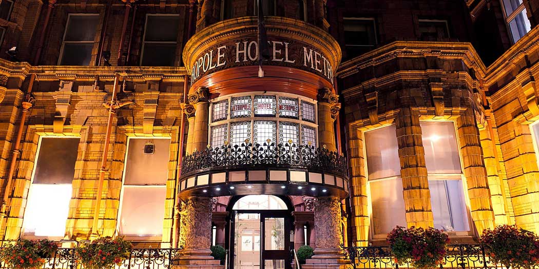 The Met Hotel is a Grade II-listed Victorian-era building near Leeds railway station. It features a distinctive terracotta facade and the cupola roof that was originally built for the fourth White Cloth Hall. (Photo: IHG)
