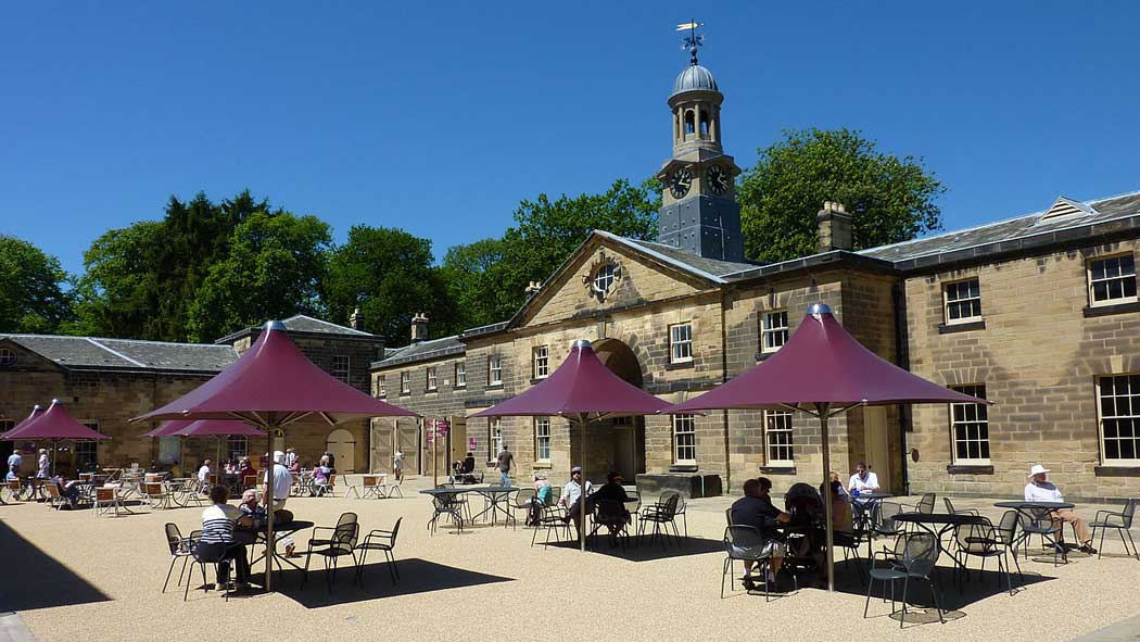 The National Trust operate a cafe in the stables block courtyard at Nostell Priory. (Photo: Wehha [CC BY-SA 3.0])
