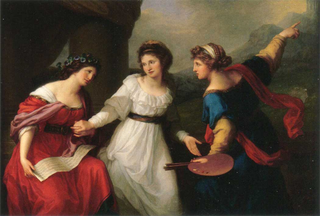 Self-portrait Hesitating between the Arts of Music and Painting by Angelica Kauffmann
