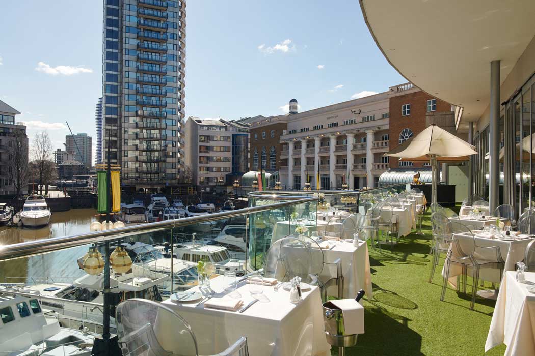 You can also dine on the hotel's terrace with views of Chelsea Harbour's marina. (Photo: Millennium Hotels and Resorts)