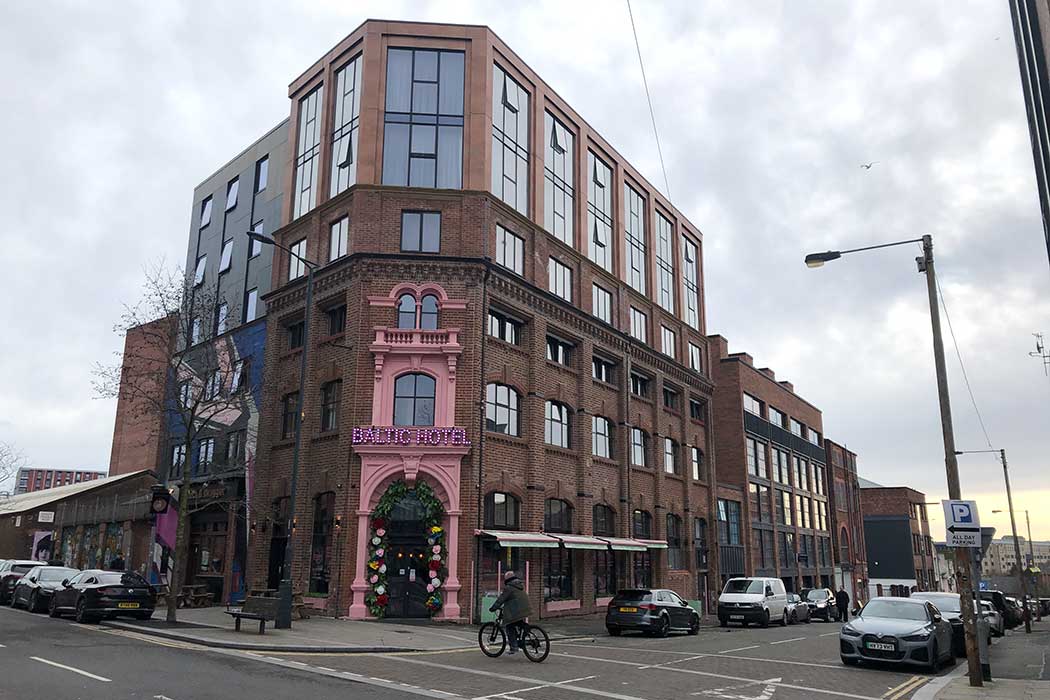 The Baltic Hotel is a stylish hotel in a former warehouse in Liverpool’s Baltic Triangle. (Photo © 2024 Rover Media)