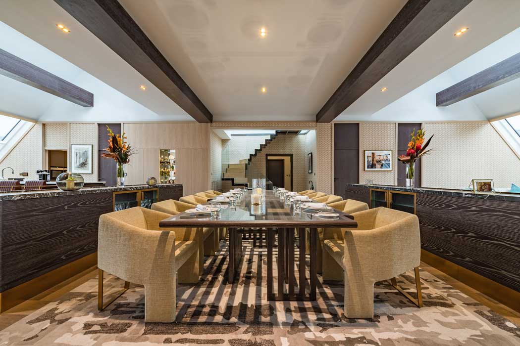 The dining area inside The House, the hotel's massive 346m2 (3,724 sq ft) residence on the fifth floor. (Photo: Bevan Cockerill/Stock Exchange Hotel)