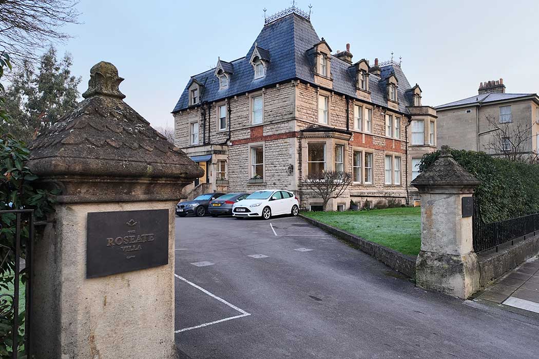The Roseate Villa is a small upmarket hotel with only 21 guest rooms in two converted Victorian townhouses. It is in a quiet spot across the road from Henrietta Park and most points of interest in Bath are no more than a 15-minute walk away. (Photo © 2024 Rover Media Pty Ltd)