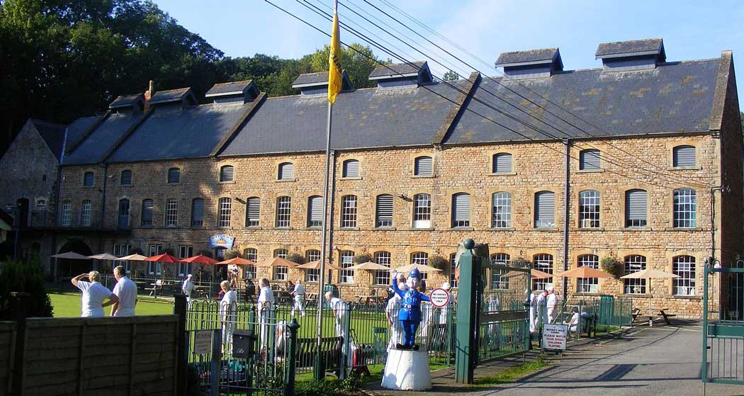 The former paper mill at Wookey Hole is now home to a museum about the caves as well as a number of sideshow-style tourist attractions. The bowling green has since been turned into a mini golf course. 
