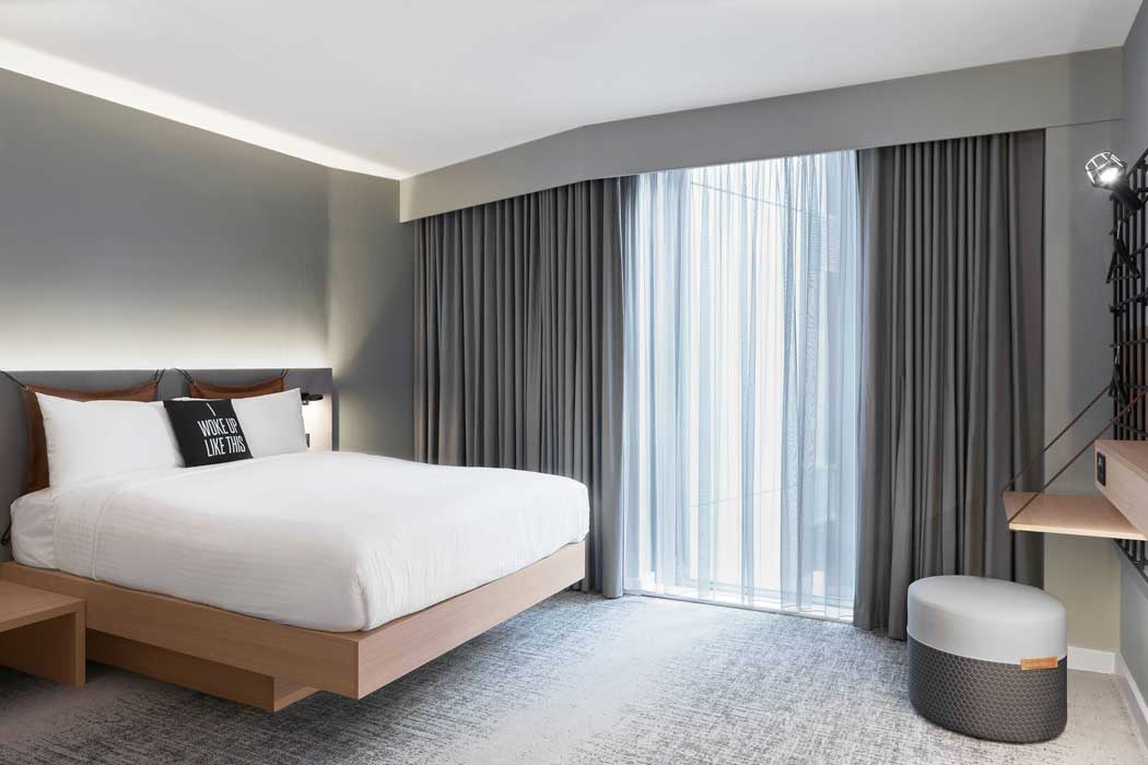 The Moxy Triplet room offers a little more space. (Photo: Marriott)