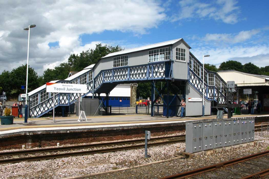Yeovil Junction is the busier of Yeovil's two railway stations but it is not as conveniently located. It has a rural location around a half-hour walk from the town centre. (Photo: Geof Sheppard [CC BY-SA 4.0])