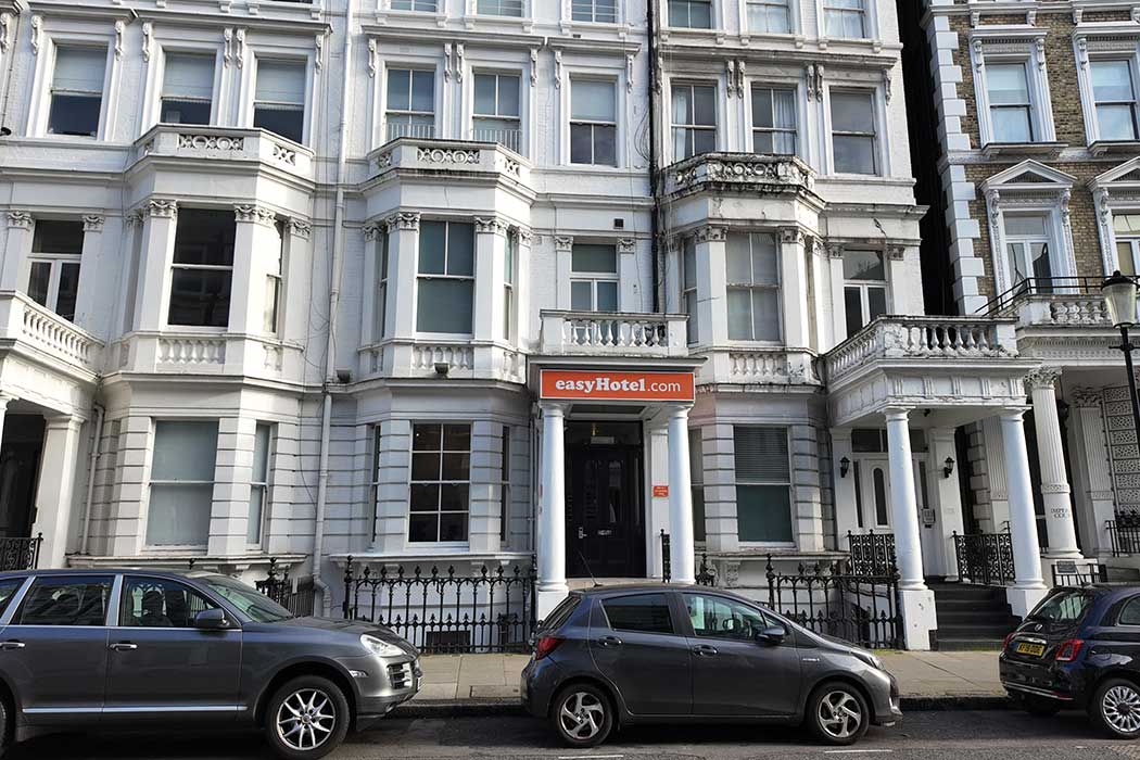 The easyHotel South Kensington is a small budget hotel in a terrace house on a residential street just a short walk from Earls Court and the South Kensington Museums. (Photo © 2024 Rover Media Pty Ltd)