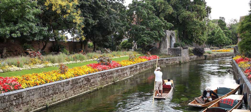 A chauffeured punting tour is a relaxing way to enjoy your visit to Canterbury