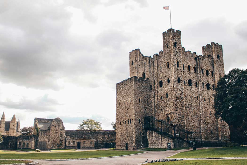 Rochester Castle was built following the Norman Conquest and it is noted as having one of the best preserved keeps for a Norman castle. (Photo by Ryan Storrier on Unsplash)