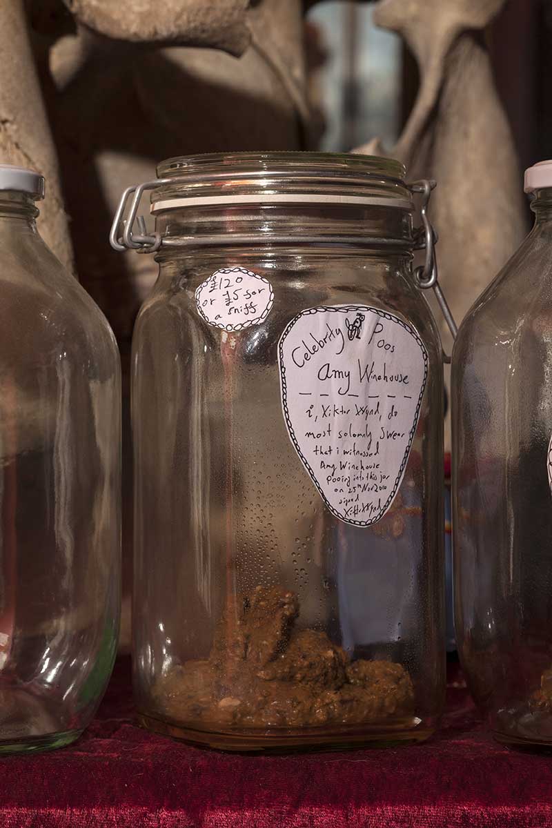 Here’s something that you won’t find at the V&A. A jar containing Amy Winehouse’s poo. (Photo © Oskar Proctor)