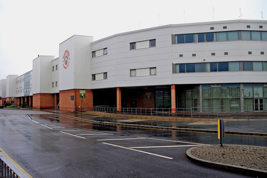 The Blackpool FC Stadium Hotel is a unique hotel inside Blackpool FC’s Bloomfield Road stadium with the superior rooms offering an unrivalled view of the pitch. (Photo: P L Chadwick [CC BY-SA 2.0])