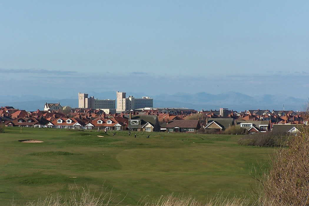 View of the Norbreck Castle Hotel from the North Shore Golf Course