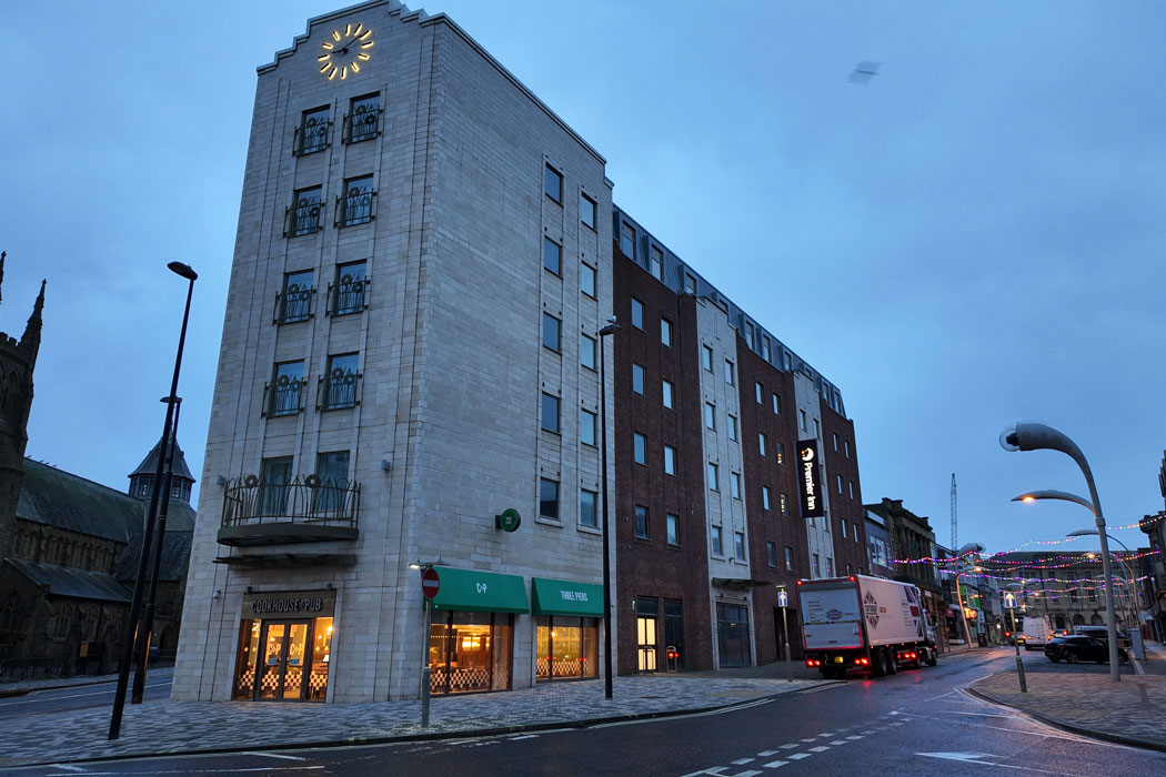 The Premier Inn Blackpool (North Pier) hotel has a great location in the town centre. It's right next to North Pier and Blackpool North railway station, Blackpool Tower and the Winter Gardens are all less than a 10-minute walk from the hotel. (Photo © 2024 Rover Media)