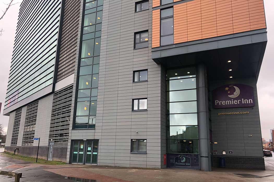 The Premier Inn Sheffield City Centre (St Marys Gate) hotel is a modern hotel at the southern end of the city centre, which often represents a very good value accommodation option. (Photo © 2024 Rover Media)