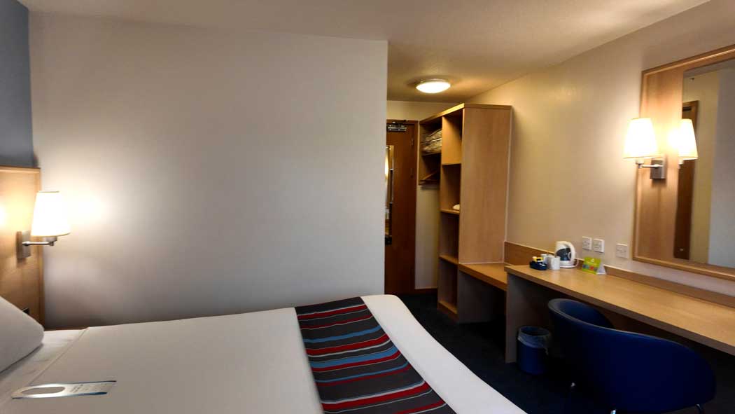 A standard room at the Travelodge Harrogate hotel (Photo © 2025 Rover Media)